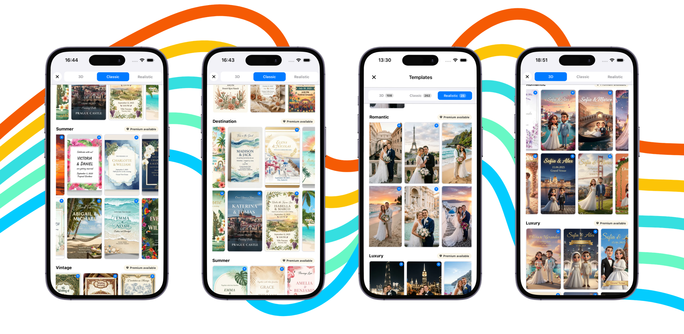 Inviter templates showcase